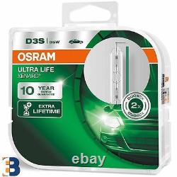 2x D3S OSRAM Xenarc Ultra Life 66340 ULT-HCB Xenon HID Car Headlight Bulb DuoBoX