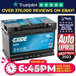 3 Years Wty Sealed Exide AGM Gel Car Battery 12V 70Ah Type 096 760CCA OE Quality