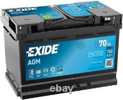 3 Years Wty Sealed Exide AGM Gel Car Battery 12V 70Ah Type 096 760CCA OE Quality