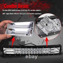 52INCH 3800W Curved LED Light Bar Spot Flood Combo For Jeep Offroad Driving SUV