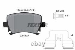 TEXTAR Brake Pads Front & Rear Braking Service Set Replacement Fits Audi A4