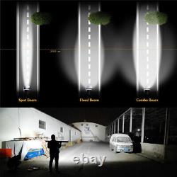 Tri-Row Led Light Bar Offroad 22/32/42/52 Combo Beam For 4x4Truck Driving Boat